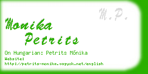 monika petrits business card